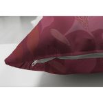 - Suet-K340-Gorsel-2 - Realhomes Çift Taraflı Pembe Zeminde Uçuşan Yapraklar Dijital Baskılı Dekoratif Süet Yastık Kırlent Kılıfı Realhomes