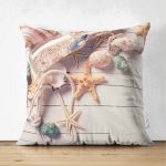 - Suet-K3418-Gorsel - Realhomes Çift Taraflı Deniz Yıldızları Özel Tasarımlı Dijital Baskılı Modern Süet Yastık Kırlent Kılıfı Realhomes