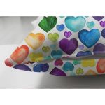 - Suet-K3423-Gorsel-2 - Realhomes Çift Taraflı Özel Tasarım Renkli Kalpler Dijital Baskılı Süet Yastık Kırlent Kılıfı Realhomes