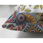 Realhomes Çift Taraflı Renkli Mozaik Desenli Dijital Baskılı Modern Süet Yastık Kırlent Kılıfı Realhomes