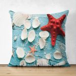 - Suet-K3427-Gorsel - Realhomes Çift Taraflı Deniz Yıldızı Özel Tasarımlı Dijital Baskılı Süet Yastık Kırlent Kılıfı Realhomes