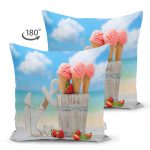 - Suet-K3439-Gorsel-1 - Realhomes Çift Taraflı Sea and Icecream Özel Tasarımlı Dijital Baskılı Modern Süet Yastık Kırlent Kılıfı Realhomes