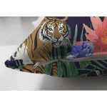 - Suet-K3441-Gorsel-2 - Realhomes Çift Taraflı Amazon Etnik Fil Motifli Dijital Baskılı Modern Süet Yastık Kırlent Kılıfı Realhomes