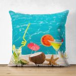 - Suet-K3447-Gorsel - Realhomes Çift Taraflı Summer Deniz Temalı Dijital Baskılı Modern Süet Yastık Kırlent Kılıfı Realhomes