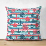 - Suet-K3451-Gorsel - Realhomes Çift Taraflı Pembe Mavi Denizci Motifli Dijital Baskılı Modern Süet Yastık Kırlent Kılıfı Realhomes