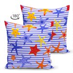 - Suet-K3458-Gorsel-1 - Realhomes Çift Taraflı Çizgili Mavi Deniz Yıldızı Özel Tasarım Dijital Baskılı Modern Süet Yastık Kırlent Kılıfı Realhomes