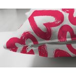 Realhomes Çift Taraflı Modern Çizimli Kalpler Tasarımlı Dijital Baskılı Modern Süet Yastık Kırlent Kılıfı Realhomes