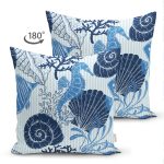 - Suet-K3472-Gorsel-1 - Realhomes Çift Taraflı Mavi Deniz Canlıları Temalı Dijital Baskılı Modern Süet Yastık Kırlent Kılıfı Realhomes