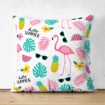 - Suet-K3475-Gorsel - Realhomes Realhomes Çift Taraflı Hello Summer Özel tasarımlı Modern Dijital Baskılı Modern Süet Yastık Kırlent Kılıfı Realhomes