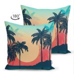 - Suet-K3480-Gorsel-1 - Realhomes Çift Taraflı Watercolor Gün Batımı Dijital Baskılı Modern Süet Yastık Kırlent Kılıfı Realhomes