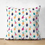 - Suet-K3511-Gorsel - Realhomes Realhomes Çift Taraflı Renkli Ananaslar Özel Tasarım Dijital Baskılı Modern Süet Yastık Kırlent Kılıfı Realhomes