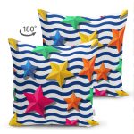 - Suet-K3518-Gorsel-1 - Realhomes Çift Taraflı Zikzak 3D Yıldız Desenli Dijital Baskılı Modern Süet Yastık Kırlent Kılıfı Realhomes