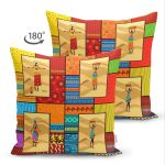 - Suet-K3522-Gorsel-1 - Realhomes Çift Taraflı Mozaik African Desenli Dijital Baskılı Modern Süet Yastık Kırlent Kılıfı Realhomes