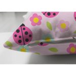 - Suet-K3523-Gorsel-2 - Realhomes Çift Taraflı Pembe Uğurböceği Özel Tasarımlı Dijital Baskılı Modern Süet Yastık Kırlent Kılıfı Realhomes