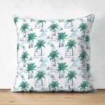 - Suet-K3549-Gorsel - Realhomes Çift Taraflı Özel Tasarım Palmiye Motifli Dijital Baskılı Süet Yastık Kırlent Kılıfı Realhomes
