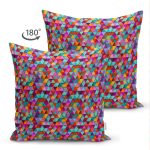 - Suet-K3550-Gorsel-1 - Realhomes Çift Taraflı Özel Tasarım 3D Renkli Üçgenler Dijital Baskılı Süet Yastık Kırlent Kılıfı Realhomes