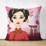 - Suet-K3551-Gorsel - Realhomes Çift Taraflı Özel Tasarımlı Uzak Doğu Motifli Dijital Baskılı Modern Süet Yastık Kırlent Kılıfı Realhomes