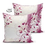 Çift Taraflı Pembe Ahenk Özel Yasarım Dijital Baskılı Modern Süet Yastık Kırlent Kılıfı Realhomes