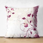 Çift Taraflı Pembe Ahenk Özel Yasarım Dijital Baskılı Modern Süet Yastık Kırlent Kılıfı Realhomes