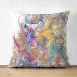 - Suet-K3605-Gorsel - Realhomes Çift Taraflı Suluboya Desenli Dijital Baskılı Modern Süet Yastık Kırlent Kılıfı Realhomes