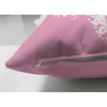 - Suet-K3607-Gorsel-2 - Realhomes Çift Taraflı Pembe Zeminli Özel Tasarım Dijital Baskılı Modern Süet Yastık Kırlent Kılıfı Realhomes