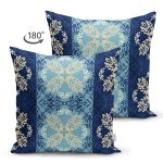- Suet-K3609-Gorsel-1 - Realhomes Çift Taraflı Mavi Etnik Desen Dijital Baskılı Modern Süet Yastık Kırlent Kılıfı Realhomes
