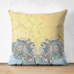 - Suet-K3616-Gorsel - Realhomes Çift Taraflı Gold ve mavi ahengi Dijital Baskılı Modern Süet Yastık Kırlent Kılıfı Realhomes