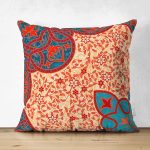 Çift Taraflı Etnik Motifli Dijital Baskılı Modern Süet Yastık Kırlent Kılıfı Realhomes