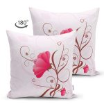 - Suet-K3621-Gorsel-1 - Realhomes Çift Taraflı Gelincik Motifli Dijital Baskılı Süet Yastık Kırlent Kılıfı Realhomes
