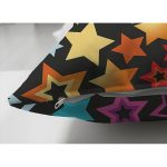 Çift Taraflı Renkli Yıldızlar Özel tasarım Dijital Baskılı Süet Yastık Kırlent Kılıfı Realhomes