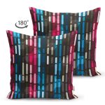 Çift Taraflı Geometrik Motifler Özel tasarım Dijital Baskılı Süet Yastık Kırlent Kılıfı Realhomes