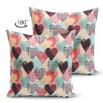 - Suet-K3631-Gorsel-1 - Realhomes Çift Taraflı Renkli Kalpler Dijital Baskılı Süet Yastık Kırlent Kılıfı Realhomes