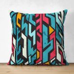 - Suet-K3638-Gorsel - Realhomes Çift Taraflı Geometrik Motifler Özel tasarım Dijital Baskılı Süet Yastık Kırlent Kılıfı Realhomes