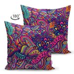 - Suet-K3649-Gorsel-1 - Realhomes Çift Taraflı Rengarenk Etnik Desenli Tasarım Dijital Baskılı Modern Süet Yastık Kırlent Kılıfı Realhomes