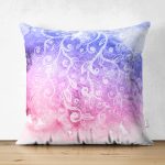 - Suet-K3653-Gorsel - Realhomes Çift Taraflı Suluboya Desenli Dijital Baskılı Modern Süet Yastık Kırlent Kılıfı Realhomes