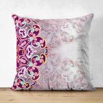 - Suet-K3658-Gorsel - Realhomes Çift Taraflı Etnik Desenli Özel Tasarım Dijital Baskılı Modern Süet Yastık Kırlent Kılıfı Realhomes