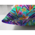 - Suet-K3662-Gorsel-2 - Realhomes Çift Taraflı mavi zeminli Rengarenk Çiçekler Modern Süet Yastık Kırlent Kılıfı Realhomes