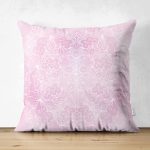 - Suet-K3666-Gorsel - Realhomes Çift Taraflı Pembe Zarafeti Özel Tasarım Dijital Baskılı Modern Süet Yastık Kırlent Kılıfı Realhomes