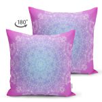 - Suet-K3667-Gorsel-1 - Realhomes Çift Taraflı Mor Zeminde Etnik Desenli Özel Tasarım Dijital Baskılı Modern Süet Yastık Kırlent Kılıfı Realhomes