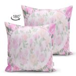 - Suet-K3674-Gorsel-1 - Realhomes Çift Taraflı Pembe Gül Figürlü Özel Tasarım Dijital Baskılı Modern Süet Yastık Kırlent Kılıfı Realhomes