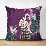 - Suet-K3679-Gorsel - Realhomes Çift Taraflı Mor zeminli 3D Dijital Baskılı Modern Süet Yastık Kırlent Kılıfı Realhomes