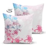 - Suet-K3701-Gorsel-1 - Realhomes Çift Taraflı Beyaz Zeminde Etnik Çiçek Motifli Özel Tasarım Dijital Baskılı Modern Süet Yastık Kırlent Kılıfı Realhomes