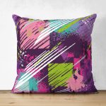 - Suet-K3707-Gorsel - Realhomes Çift Taraflı Suluboya Desenli Dijital Baskılı Modern Süet Yastık Kırlent Kılıfı Realhomes