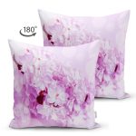 - Suet-K3709-Gorsel-1 - Realhomes Çift Taraflı Beyaz Zeminde Pembe Çiçekler Dijital Baskılı Modern Süet Yastık Kırlent Kılıfı Realhomes