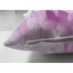 - Suet-K3709-Gorsel-2 - Realhomes Çift Taraflı Beyaz Zeminde Pembe Çiçekler Dijital Baskılı Modern Süet Yastık Kırlent Kılıfı Realhomes