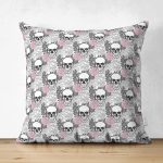 - Suet-K3710-Gorsel - Realhomes Çift Taraflı Rengarenk Karmaşık Desenli Özel Tasarım Dijital Baskılı Modern Süet Yastık Kırlent Kılıfı Realhomes