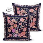 - Suet-K3724-Gorsel-1 - Realhomes Çift Taraflı Çerçeve İçinde Çiçek Motifli Özel Tasarım Dijital Baskılı Modern Süet Yastık Kırlent Kılıfı Realhomes