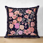 - Suet-K3724-Gorsel - Realhomes Çift Taraflı Çerçeve İçinde Çiçek Motifli Özel Tasarım Dijital Baskılı Modern Süet Yastık Kırlent Kılıfı Realhomes