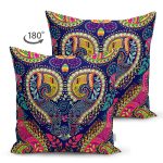 - Suet-K3727-Gorsel-1 - Realhomes Çift Taraflı Etnik Motifli Dijital Baskılı Modern Süet Yastık Kırlent Kılıfı Realhomes