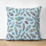 - Suet-K3730-Gorsel - Realhomes Çift Taraflı Buz Mavisi Özel Tasarım Dijital Baskılı Modern Süet Yastık Kırlent Kılıfı Realhomes